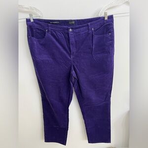 Talbots Like New! Worn once! Size 22W Deep Purple Corduroy Straight-Leg Pants